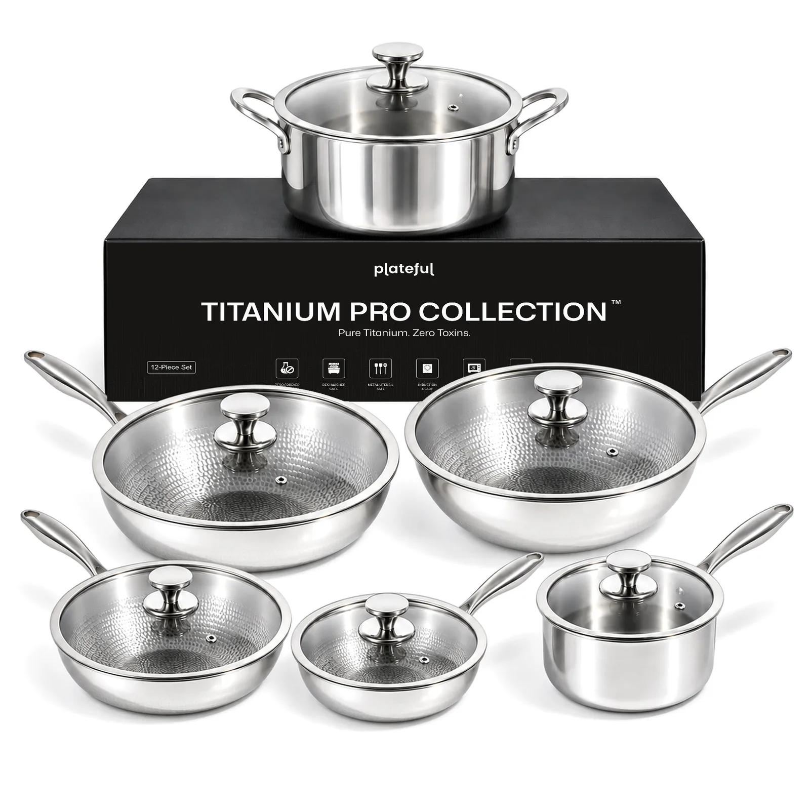 Plateful Titanium 12-Piece Cookware System